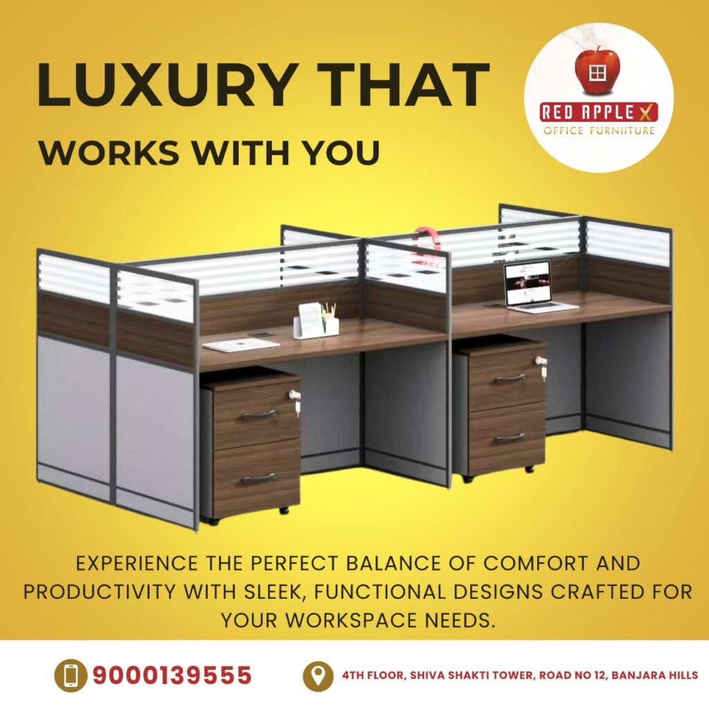 Imported Modular Office Furniture India | Red Apple X