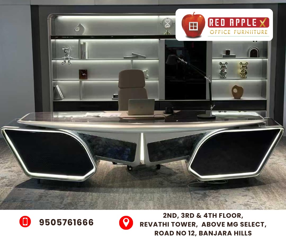 Modern Ergonomic Office Desks for Corporate Offices in Hyderabad | Red Apple X